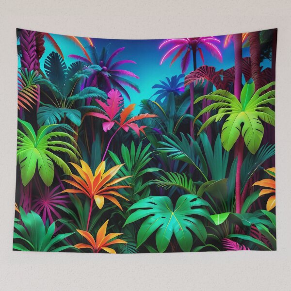 Item preview, Cool Neon Jungle Pattern designed and sold by TheArtOfPat.