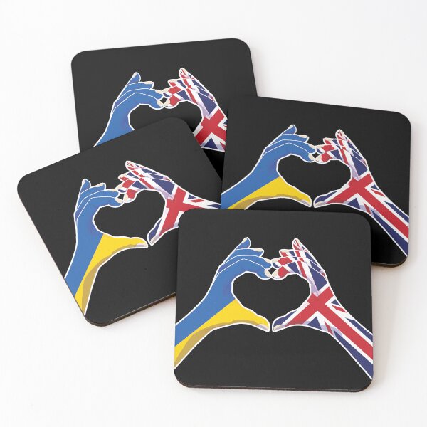 Item preview, Uk United Kingdom British Ukraine Ukrainian Love Heart Peace designed and sold by FlagX.