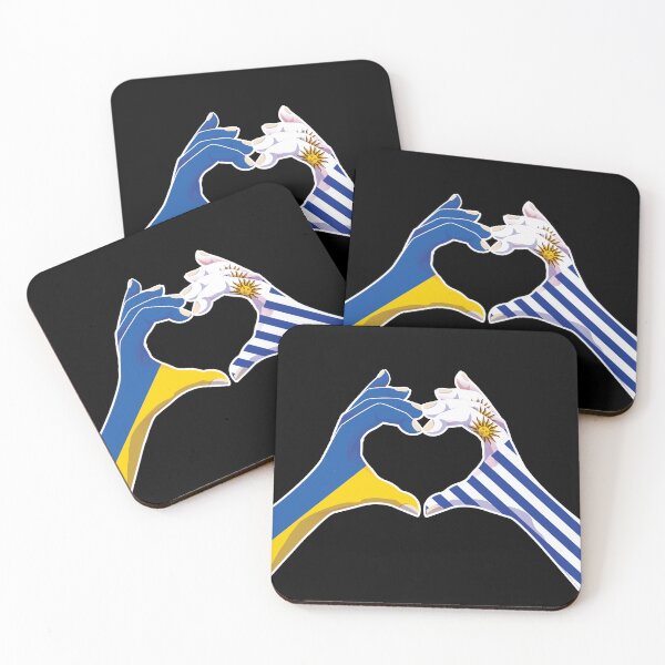 Item preview, Uruguay Uruguayan Ukraine Ukrainian Love Heart Peace designed and sold by FlagX.