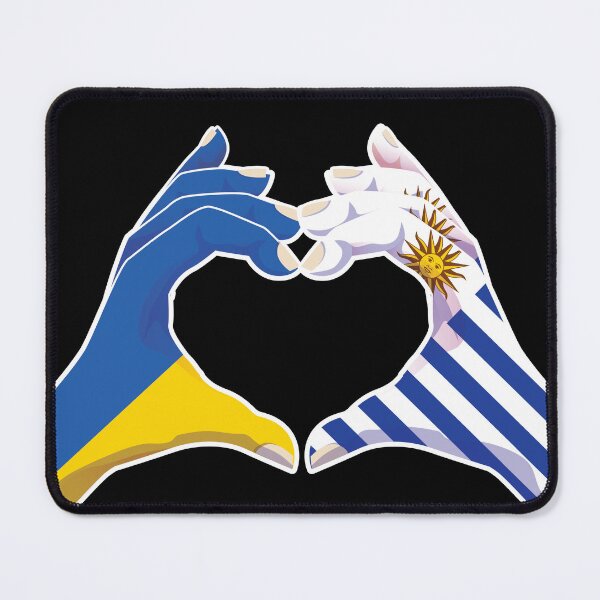 Item preview, Uruguay Uruguayan Ukraine Ukrainian Love Heart Peace designed and sold by FlagX.