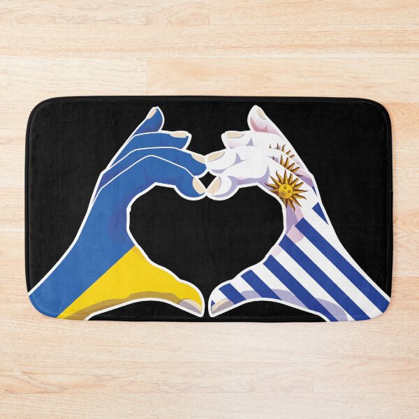 Item preview, Uruguay Uruguayan Ukraine Ukrainian Love Heart Peace designed and sold by FlagX.