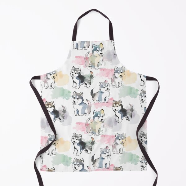 Item preview, Watercolor Pastel Siberian Husky Puppy Pattern designed and sold by Leonardo Palumbo.