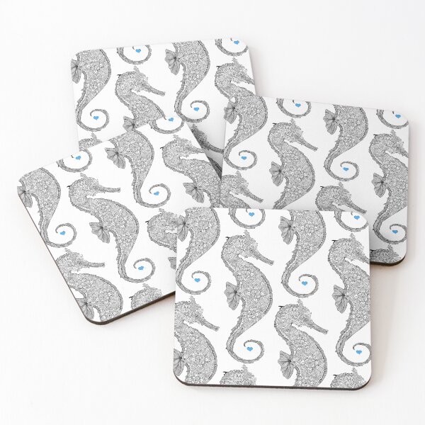 Item preview, Intricate Seahorse Blue Heart designed and sold by Wildink88.