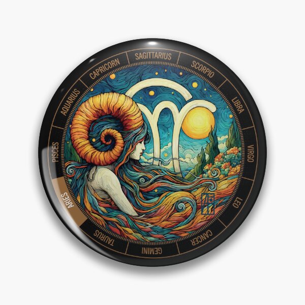 Item preview, ZODIAC Aries - Astrological ARIRS - ARIRS - ZODIAC sign - Van Gogh style - 7 designed and sold by ArtProjectShop.