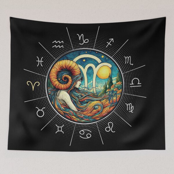 Item preview, ZODIAC Aries - Astrological ARIRS - ARIRS - ZODIAC sign - Van Gogh style - 8 designed and sold by ArtProjectShop.