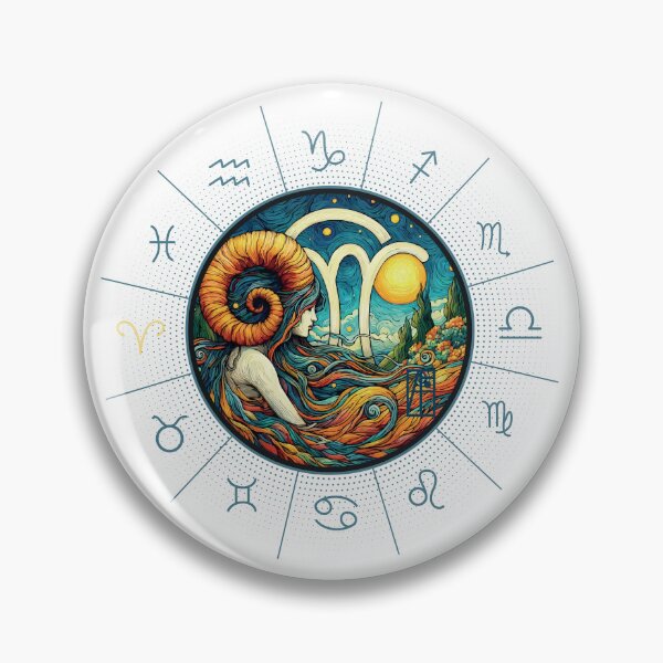 Item preview, ZODIAC Aries - Astrological ARIRS - ARIRS - ZODIAC sign - Van Gogh style - 9 designed and sold by ArtProjectShop.