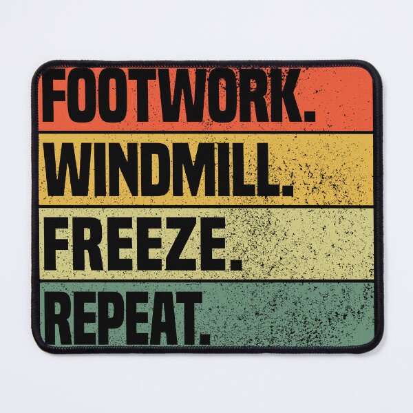 Item preview, Vintage breaking breakdance moves Footwork. Windmill. Freeze. Repeat. designed and sold by MeringueMango.