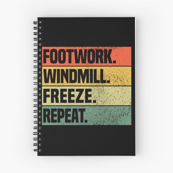 Item preview, Vintage breaking breakdance moves Footwork. Windmill. Freeze. Repeat. designed and sold by MeringueMango.