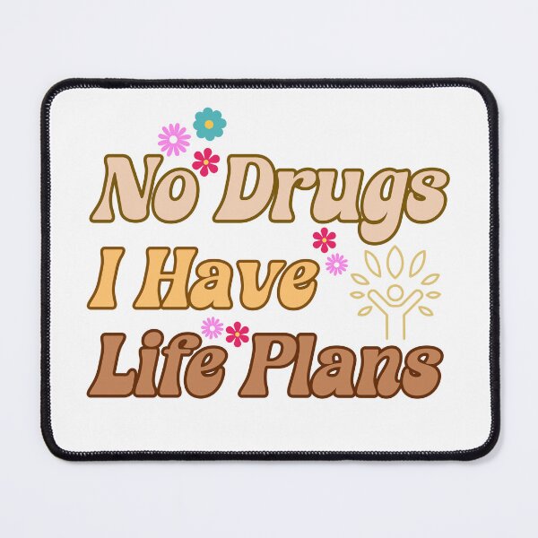 Item preview,  No Drugs I Have Life Plans - Colorful Small Flowers Retro Groovy Style designed and sold by Raise2Shine.