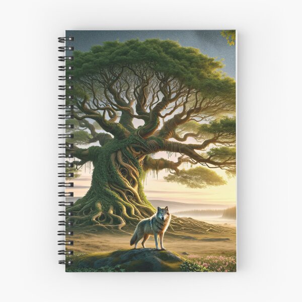 Artikelvorschau, Wächter der Tagundnachtgleiche: Der Wolf und der uralte Baum entworfen und verkauft von leyfinder.