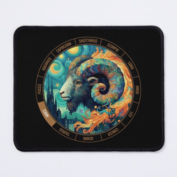 Item preview, ZODIAC Aries - Astrological ARIRS - ARIRS - ZODIAC sign - Van Gogh style - 10 designed and sold by ArtProjectShop.