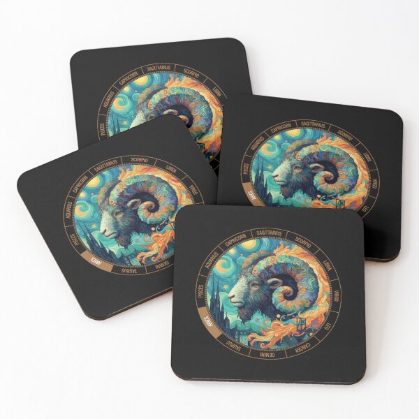 Item preview, ZODIAC Aries - Astrological ARIRS - ARIRS - ZODIAC sign - Van Gogh style - 10 designed and sold by ArtProjectShop.