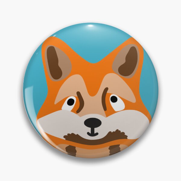 Item preview, Fox button designed and sold by ByCornelia.