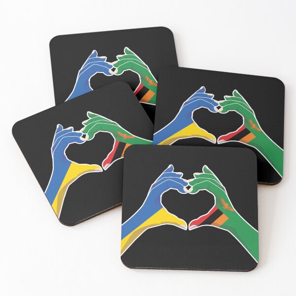 Item preview, Zambia Zambian Ukraine Ukrainian Love Heart Peace designed and sold by FlagX.