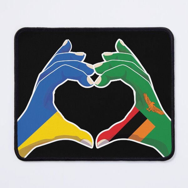 Item preview, Zambia Zambian Ukraine Ukrainian Love Heart Peace designed and sold by FlagX.