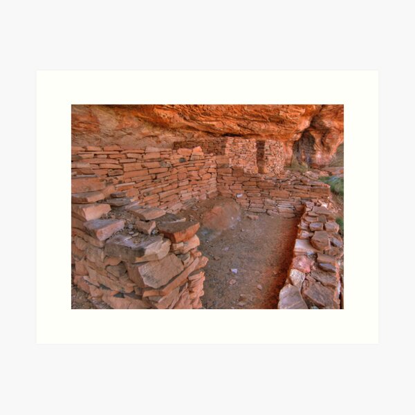Cliff Ruins Art Print