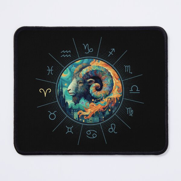 Item preview, ZODIAC Aries - Astrological ARIRS - ARIRS - ZODIAC sign - Van Gogh style - 12 designed and sold by ArtProjectShop.