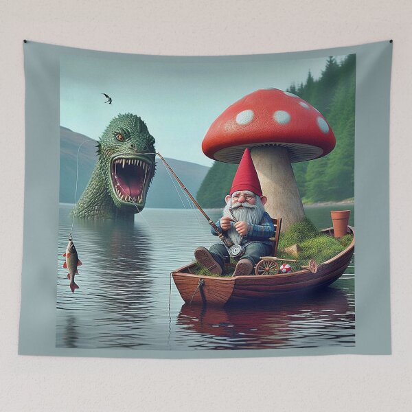 Item preview, A LOVELY DAY FISHING ON LOCH NESS UNTIL... designed and sold by CinemaObscura.