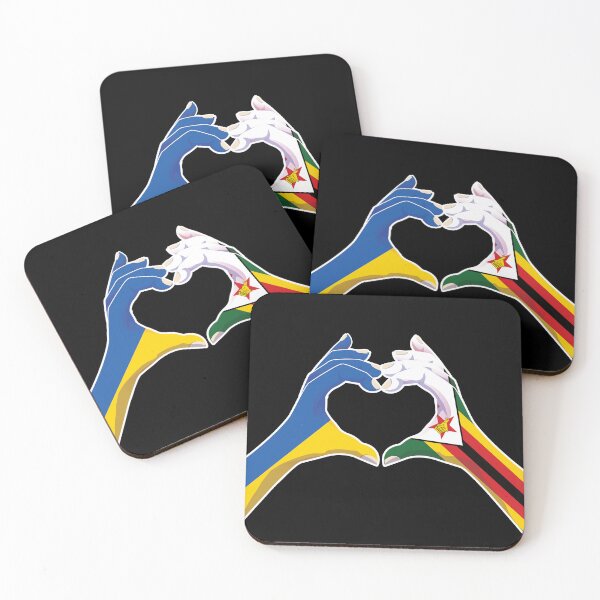 Item preview, Zimbabwe Zimbabwean Ukraine Ukrainian Love Heart Peace designed and sold by FlagX.