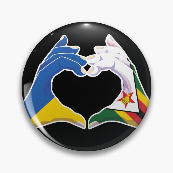 Item preview, Zimbabwe Zimbabwean Ukraine Ukrainian Love Heart Peace designed and sold by FlagX.