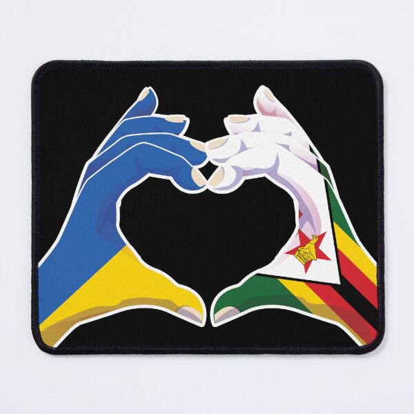 Item preview, Zimbabwe Zimbabwean Ukraine Ukrainian Love Heart Peace designed and sold by FlagX.
