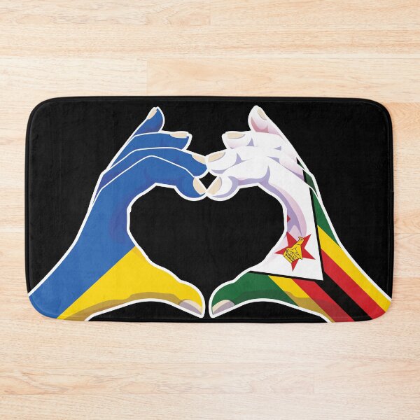 Item preview, Zimbabwe Zimbabwean Ukraine Ukrainian Love Heart Peace designed and sold by FlagX.