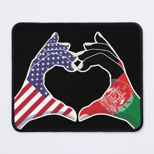 Item preview, Afghan Afghanistan USA United States American America Love Heart Peace designed and sold by FlagX.