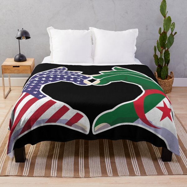 Item preview, Algeria Algerian USA United States American America Love Heart Peace designed and sold by FlagX.