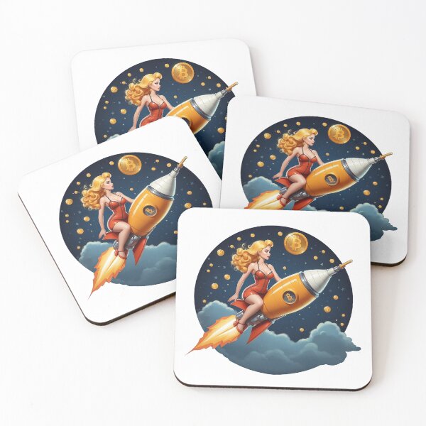 Item preview, Bitcoin Pinup Girl to the moon! designed and sold by That3DGeek.