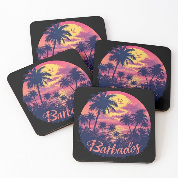 Item preview, Barbados Sunset (with Orange Lettering) designed and sold by VelvetRoom.