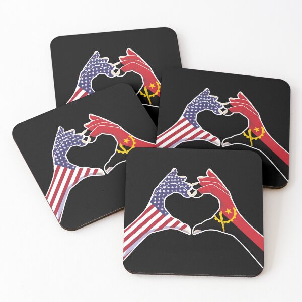 Item preview, Angola Angolan USA United States American America Love Heart Peace designed and sold by FlagX.