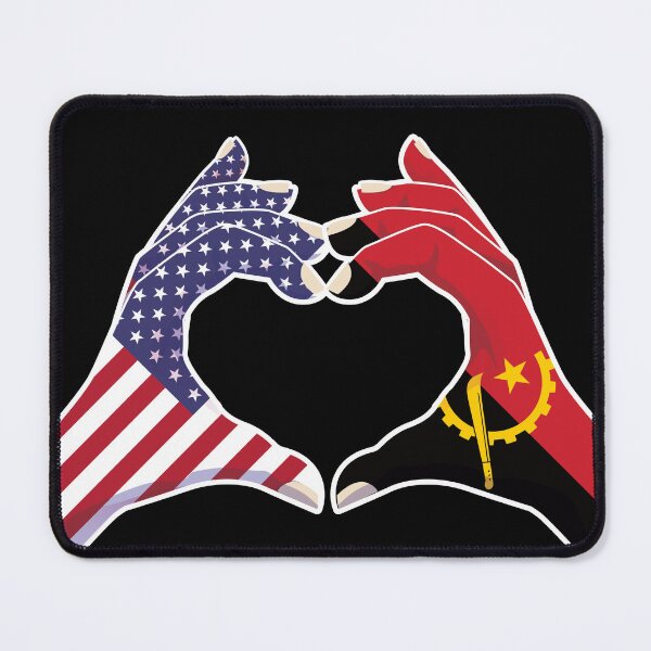 Item preview, Angola Angolan USA United States American America Love Heart Peace designed and sold by FlagX.