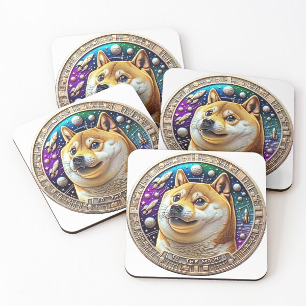 Item preview, Lunar Ascent - Dogecoin Commemorative Coin designed and sold by Domi Creatives.