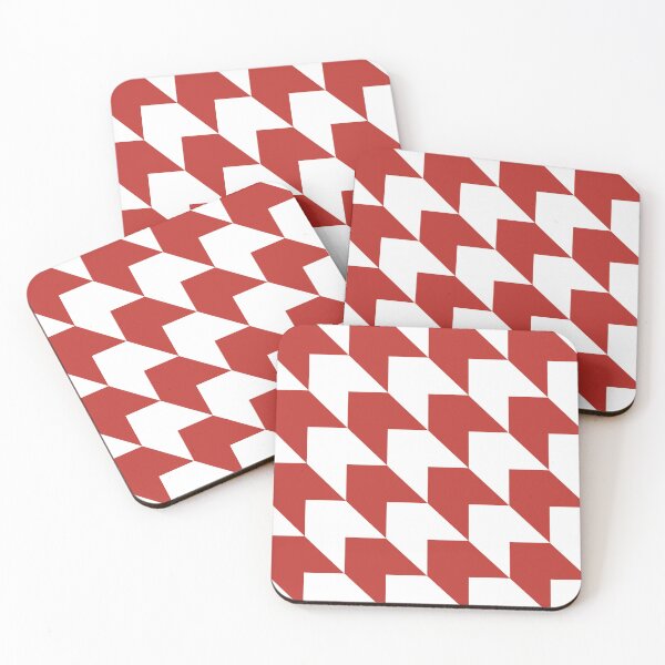 Item preview, Red and white Diagonal Arrow Pattern designed and sold by LinDraws.