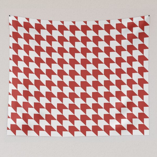 Item preview, Red and white Diagonal Arrow Pattern designed and sold by LinDraws.