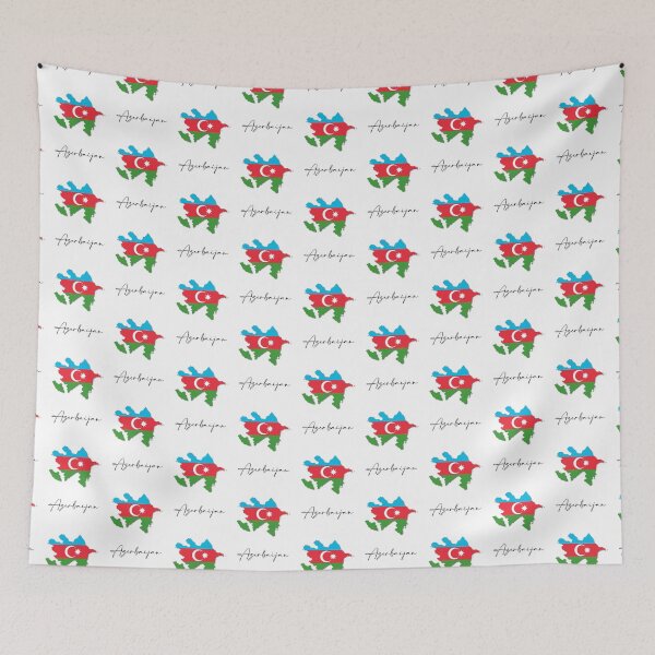Item preview, Azerbaijan Country Map and Flag Baku Asia designed and sold by dk-design85.