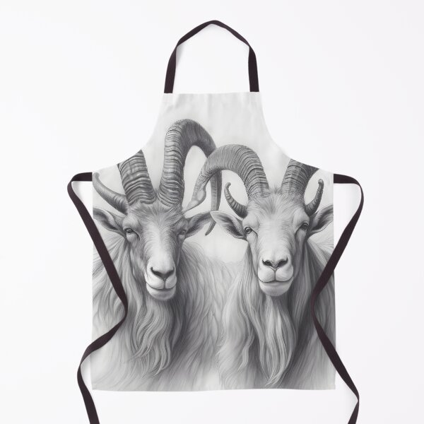 Item preview, Black and White Mountain Goat pencil drawing designed and sold by Pencil-Art.
