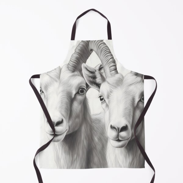 Item preview, Black and White Mountain Goat pencil drawing designed and sold by Pencil-Art.