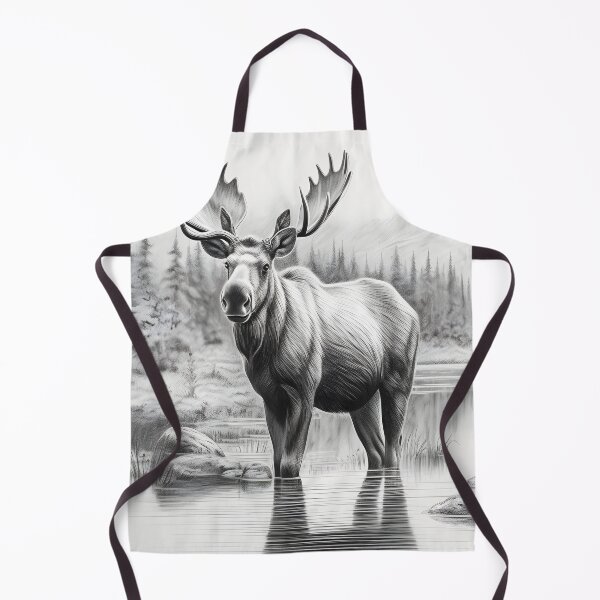 Item preview, Moose pencil drawing designed and sold by Pencil-Art.