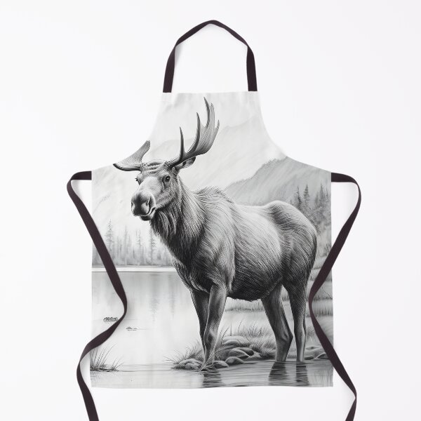 Item preview, Moose pencil drawing designed and sold by Pencil-Art.