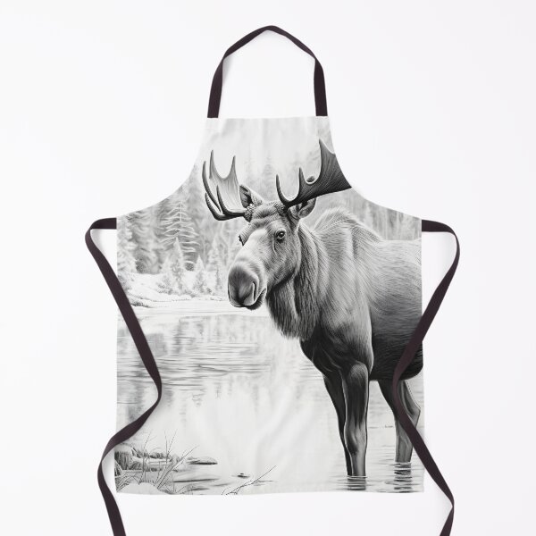 Item preview, Moose pencil drawing designed and sold by Pencil-Art.
