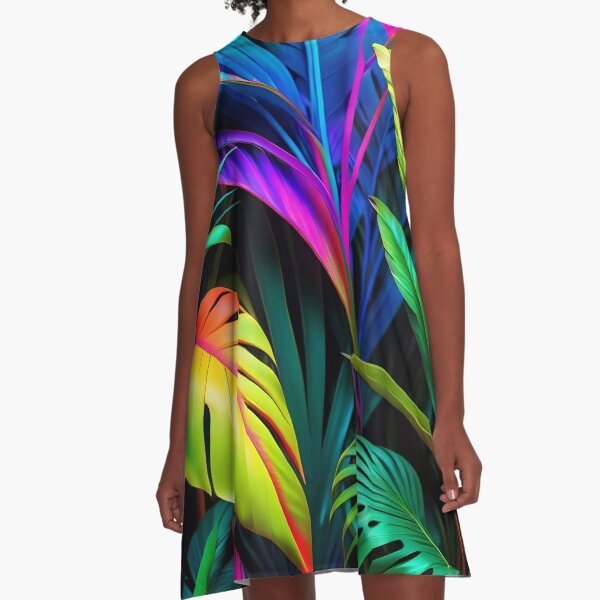 Item preview, Cool Neon Jungle Pattern designed and sold by TheArtOfPat.