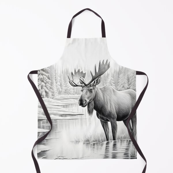 Item preview, Moose pencil drawing designed and sold by Pencil-Art.