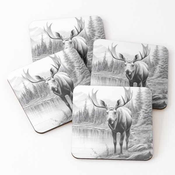 Item preview, Moose pencil drawing designed and sold by Pencil-Art.