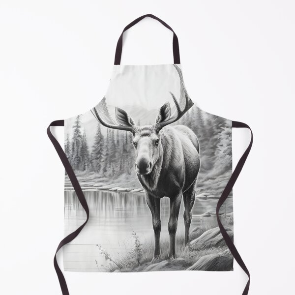 Item preview, Moose pencil drawing designed and sold by Pencil-Art.
