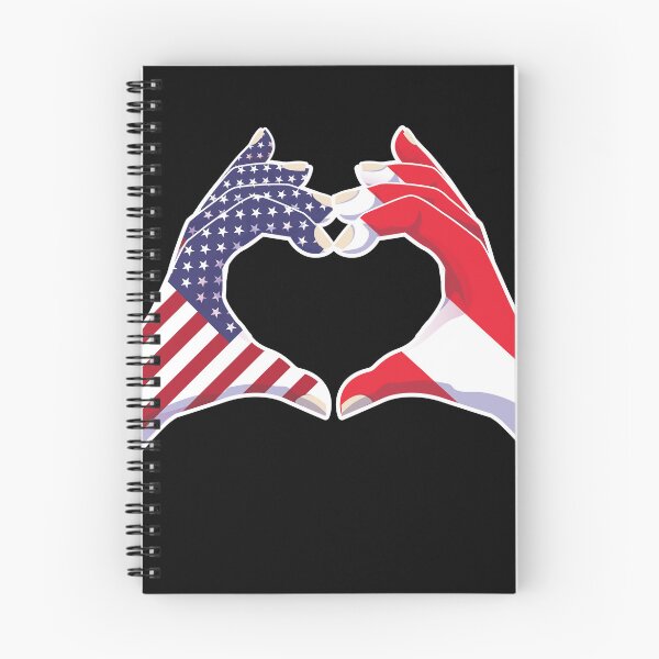 Item preview, Austria Austrian USA United States American America Love Heart Peace designed and sold by FlagX.