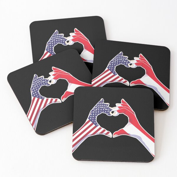 Item preview, Austria Austrian USA United States American America Love Heart Peace designed and sold by FlagX.