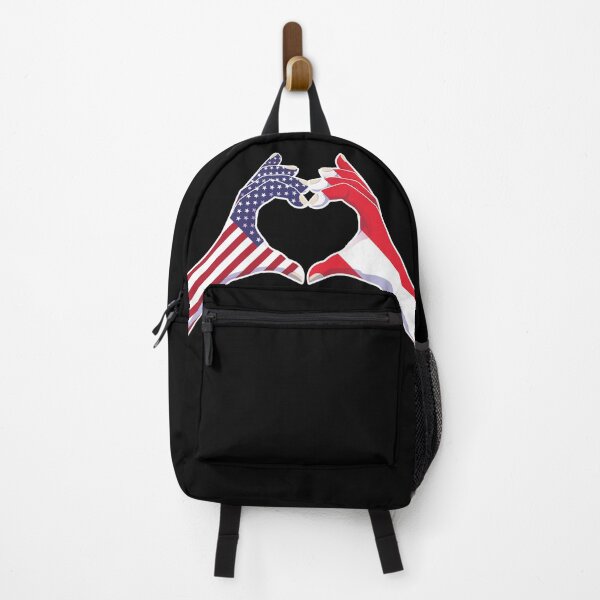 Item preview, Austria Austrian USA United States American America Love Heart Peace designed and sold by FlagX.