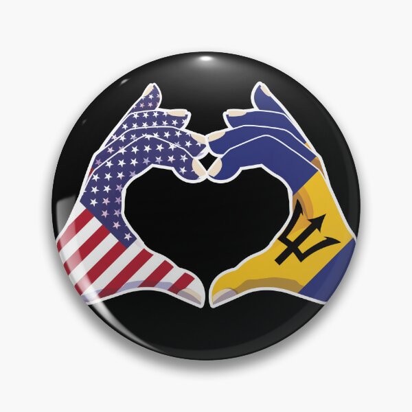 Item preview, Barbados Barbadian USA United States American America Love Heart Peace designed and sold by FlagX.