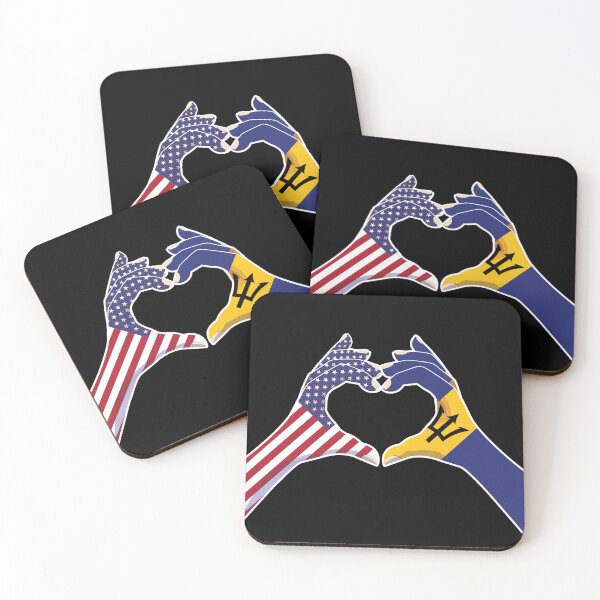 Item preview, Barbados Barbadian USA United States American America Love Heart Peace designed and sold by FlagX.
